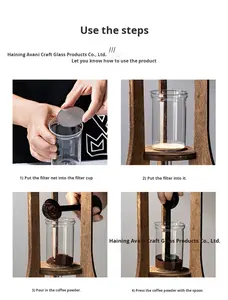 Carafe à café glacé en verre écologique en stock en usine, ensemble de brassage minimaliste à dégoulinement, modèle de style à dégoulinement - Product Image 2