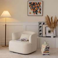 Canapé monoplace moderne et minimaliste avec revêtement personnalisable, idéal comme fauteuil de salon pour les chambres à coucher, les salons
