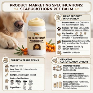 Bálsamo Curativo Multiusos para Mascotas con Espino Amarillo 2oz, No Grasoso, Calmante para Patas, Hidratante para Pavimento Caliente, Seguro para Lamer, Marca Privada - Product Image 5