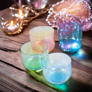 Bộ bát hát thạch anh trong suốt tùy chỉnh, thiết kế 7 màu ánh sáng vũ trụ, trị liệu lượng tử, tăng cường chữa lành âm thanh - Product Image 6