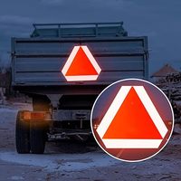 Panneau de signalisation pour véhicules à faible vitesse en aluminium avec réflecteur EGP, triangle SMV en métal durable, signalisation de sécurité haute visibilité pour équipement agricole