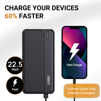 HYTO 20000mAh Batterie externe haute capacité avec affichage LED Chargeur de batterie portable 12V 9V 5V Batterie externe à charge rapide 20000mah