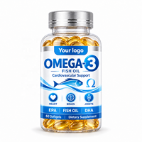Capsules d'huile de poisson Oméga 3 OEM/ODM, complément alimentaire EPA DHA, formule pour adultes, marque privée OEM
