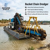 Drague à chaîne à godets haute efficacité avec godets résistants à l'usure, barge de dragage pour le dragage et le désassèchement des rivières