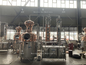 Alambic à whisky commercial Ace 1000L en cuivre, machine de distillation à colonne latérale, pompe, moteur pour la production d'alcool - Product Image 4