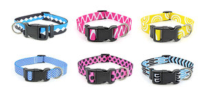 Colliers pour chien à motif géométrique tendance, fermeture à boucle réglable, matériau en nylon, petite race, style toutes saisons - Product Image 4