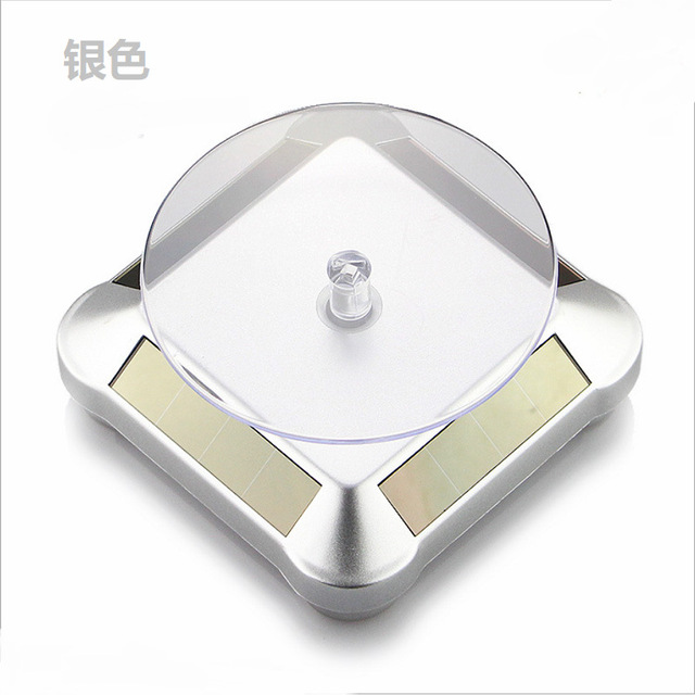 Linda Hot Sale 360 Degree Solar Rotating Turntable Jewelry Display Showcase Heighten Solar Rotating Display Stand