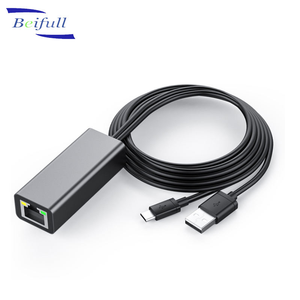 อะแดปเตอร์ไมโครยูเอสบีเป็น <span class=keywords><strong>RJ45</strong></span> อีเธอร์เน็ตคุณภาพสูง พร้อมแหล่งจ่ายไฟสำหรับ <span class=keywords><strong>Chromecast</strong></span> ขายส่ง ผลิตในจีน - Product Image 3