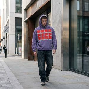 Sudaderas con Capucha Personalizadas al por Mayor, de Algodón French Terry, Estilo Urbano Y2K Grunge, con Adornos de Perlas, Estampado Gráfico Desgastado, para Hombre - Product Image 2