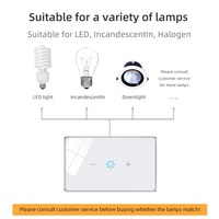 Interrupteur variateur de luminosité 220V Tuya Zigbee 3.0, interrupteur tactile standard américain pour réglage de la luminosité LED