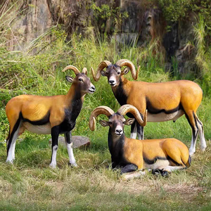 รูปปั้นแกะไฟเบอร์กลาสตกแต่งฟาร์มรูปปั้นสัตว์สำหรับสวนและบ้านประติมากรรมสัตว์ไฟเบอร์กลาสขนาดใหญ่ - Product Image 1
