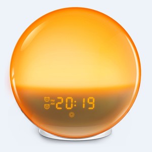Simulated Sunrise Wake Up Light <b>Led</b> Alarm <b>Clock</b> With Touch Control Seven Color Ambient Bedside Lamp For Children And Adults - Product Image 1