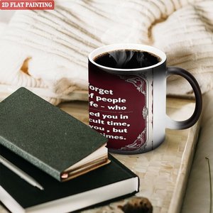 Frosted Black 11oz <b>Ceramic</b> <b>Mug</b> Heat Activated Color Changing Daily Drinking Cup Office Desk Decor - Product Image 3