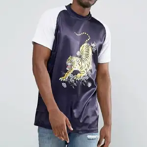 Streetwear Supplier Fashion Men Raglan Sleeves Souvenir T Shirts High Neck Tshirts