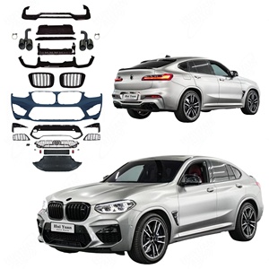 Kit de Carrocería para <span class=keywords><strong>BMW</strong></span> Serie <span class=keywords><strong>X4</strong></span> G02 2019 2020 2021 XDrive20i XDrive30i <span class=keywords><strong>XDrive20d</strong></span> XDrive30d, Parrilla Delantera Exterior, Estilo F98 X4M - Product Image 1