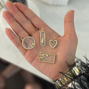 Gemnel hình bầu dục thủy tinh quyến rũ mề đay 925 bạc tùy chỉnh Mặt dây chuyền cá nhân lưu niệm trang sức với chuỗi & quyến rũ - Product Image 4