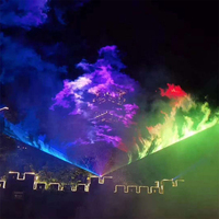 Système de spectacle laser LED RGB étanche IP68 40W 50Kpps avec contrôle DMX512/ILDA Ra90 CRI pour éclairage de scène extérieure et animation 3D