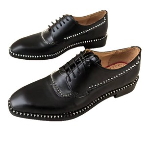 2026 <b>Men</b> Black Studded Oxford <b>Dress</b> Shoes Designer Inspired Lace-Up Formal Business Shoes Red Sole Wedding Footwear - Product Image 5