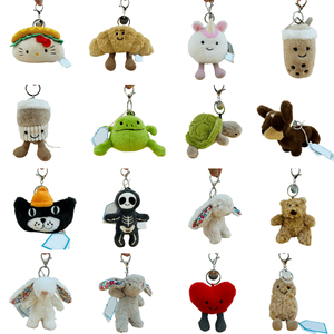 Colección de Llaveros de Peluche de Animales <span class=keywords><strong>y</strong></span> Comida de Jelly Cat - Encantadores Colgantes de Dibujos Animados para Mochilas, Excelentes Regalos <span class=keywords><strong>y</strong></span> Decoración para el Automóvil - Product Image 2