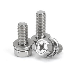 Bullone di Assemblaggio Triplet di Alta Qualità in Acciaio Inox 304 con Testa Esagonale e Attacco Phillips per l'Industria dei Quadri Elettrici - Product Image 2