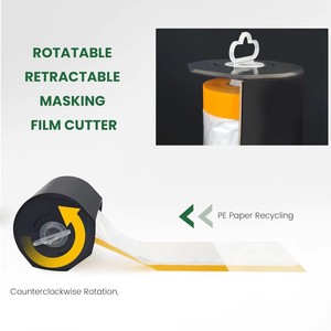 Película de Enmascarar Preencintada, la Mejor Cinta y Lámina para Automóviles, Película Protectora Adhesiva para Pintura, para Cubrir Rodapiés, Marcos, Automóviles, Carrocerías - Product Image 4