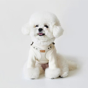 Zenos Korean INS Style Soft Dog Harness Vest with Leash Set, No-Pull Adjustable <b>Chest</b> Harness for <b>Small</b> Dogs Bichon Teddy Puppy - Product Image 1