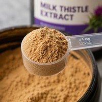 Extrait de Chardon-Marie en Poudre de Qualité Alimentaire Naturelle 80% Silimarine Emballé Sous Vide pour la Santé du Foie
