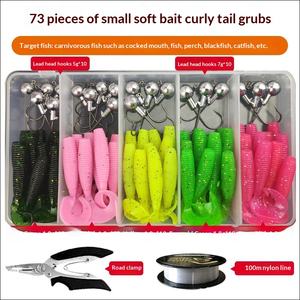 Juego de Señuelos Blandos con Cola en T y Anzuelo de Cabeza Plomada, Cebo Artificial para <span class=keywords><strong>Pesca</strong></span> de Lubina - Product Image 3