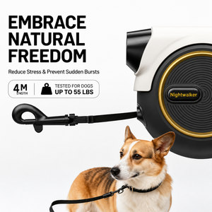 Correa Retráctil para Perros Talla M 4M con Luz LED y Mango Recargable para Perros de hasta 25KG, para Paseos al Aire Libre - Product Image 2