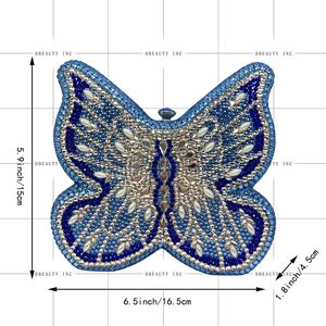 Butterfly Crystal <b>Clutch</b> for Women Luxury Rhinestone Evening <b>Bag</b> Elegant Handbag Purse for Party - Product Image 3