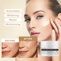 Crème Éclaircissante et Hydratante pour le Visage, à Base de Nicotinamide Antioxydant et de Glutathion, Marque Blanche