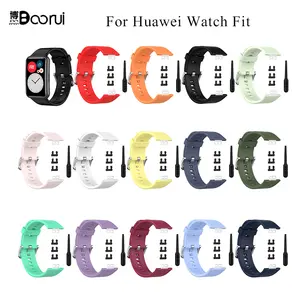 BOORUI watchbands סיליקון שעון fit עבור huawei רצועת מודפס גומייה עבור huawei שעון