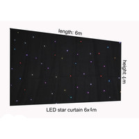 Yüksek lümen sahne ışıkları DJ 4x6m RGB LED perde kumaşı yıldız ışığı