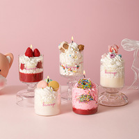 12 Gläser Sojawachs Aromatherapie-Kerzen Niedliche Handgemachte Sahnetorte Eiscreme-Form Valentinstag Geburtstagsgeschenk für Zuhause