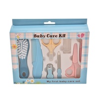 Produits pour bébés nouveau-nés en gros Ensemble de manucure pour bébé en plastique comprenant un thermomètre et un coupe-ongles/ciseaux Ensemble de soins pour bébé