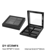 Palette de fard à paupières de plateau intérieur remplaçable du fabricant chinois Boîtes en plastique de correcteur de blush à grilles multiples pour cosmétiques