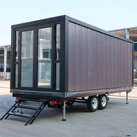 Maison intégrée sur roues en conteneur préfabriqué personnalisé, livraison de maison mobile préfabriquée, maison portable, mini-maisons