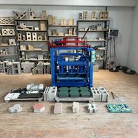 Machine à briques semi-automatique 4-35A, électrique et mobile, pour la fabrication de blocs autobloquants avec ligne de production de briques creuses en sable 220V/380V