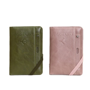 Porta Pasaportes Corto de Cuero PU Impermeable, Multifuncional, con Ranura para Tarjeta SIM Antirrobo, de Poliéster para Viajes, Venta al Por Mayor de Fábrica - Product Image 1