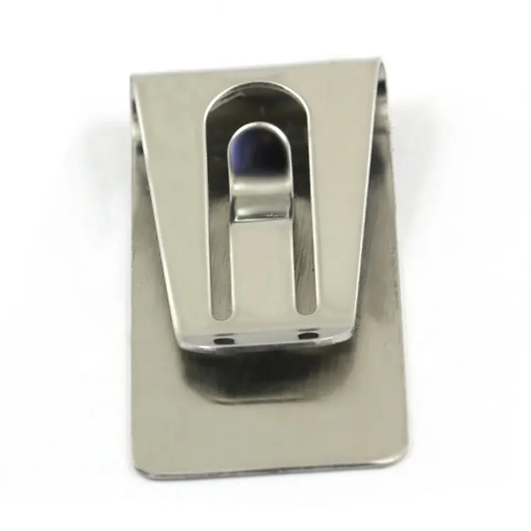Custom spring money clips/blank silver metal money clip wholesale/stainless steel money clip