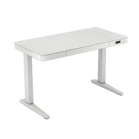 Bureau informatique ergonomique réglable en hauteur, électrique, avec surface métallique, écologique, durable, double moteur, pour usage domestique ou professionnel
