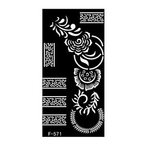 <span class=keywords><strong>Pochoir</strong></span> professionnel de tatouage au henné <span class=keywords><strong>indien</strong></span> de couleur noire naturelle - Product Image 3