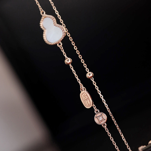 Aazuo Pulseras y tobilleras de oro rosa macizo de 18 quilates con ágata roja natural y nácar blanco, regalo para mujer, joyería para uso diario, fiesta de cumpleaños, boda - Product Image 3