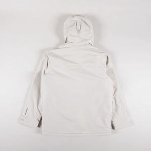 Chaqueta de Forro Polar Cortavientos Personalizada para Hombre, Chaqueta Impermeable con Capucha, Chaqueta Cortavientos con Forro Polar Beige - Product Image 3