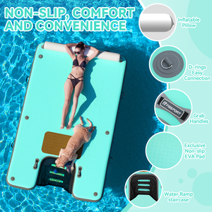 FBsport Commercial <b>Inflatable</b> Floating Pickleball Court Water Sports Floating Pickleball Platform for Lake and Pool - Product Image 3