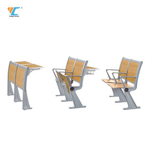 เก้าอี้ห้องบรรยายของมหาวิทยาลัยโต๊ะคอมพิวเตอร์ทรงสี่เหลี่ยมคางหมูเก้าอี้โต๊ะพับได้สำหรับนักเรียนมหาวิทยาลัยสำหรับห้องเรียน - Product Image 5
