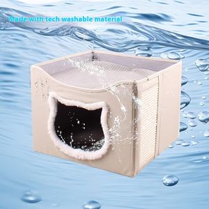 Vente en gros <span class=keywords><strong>de</strong></span> grattoir pour chat en tissu portable pliable et mignon en forme <span class=keywords><strong>de</strong></span> <span class=keywords><strong>cube</strong></span> lit d'intérieur multifonctionnel pour petits animaux - Product Image 6