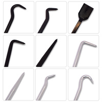 Kit de 9 outils de démontage automobile : crochet, pelle cylindrique, grattoir de joint, extracteur de joint d'huile/joint torique, extracteur de tuyaux
