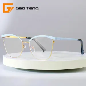 2022 New Stocks Stainless Women Wholesale Anti Blue Light Optical Frame Glasses Spectacle Eyeglasses Eyewear Frames 9716