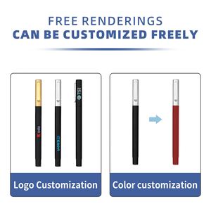 Stylo bille carré en plastique de haute qualité avec logo, encre or et argent, personnalisable pour la publicité et la signature professionnelle - Product Image 3
